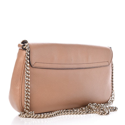 Gucci Pebbled Calfskin Medium Soho Flap Crossbody Camelia 4 of 13