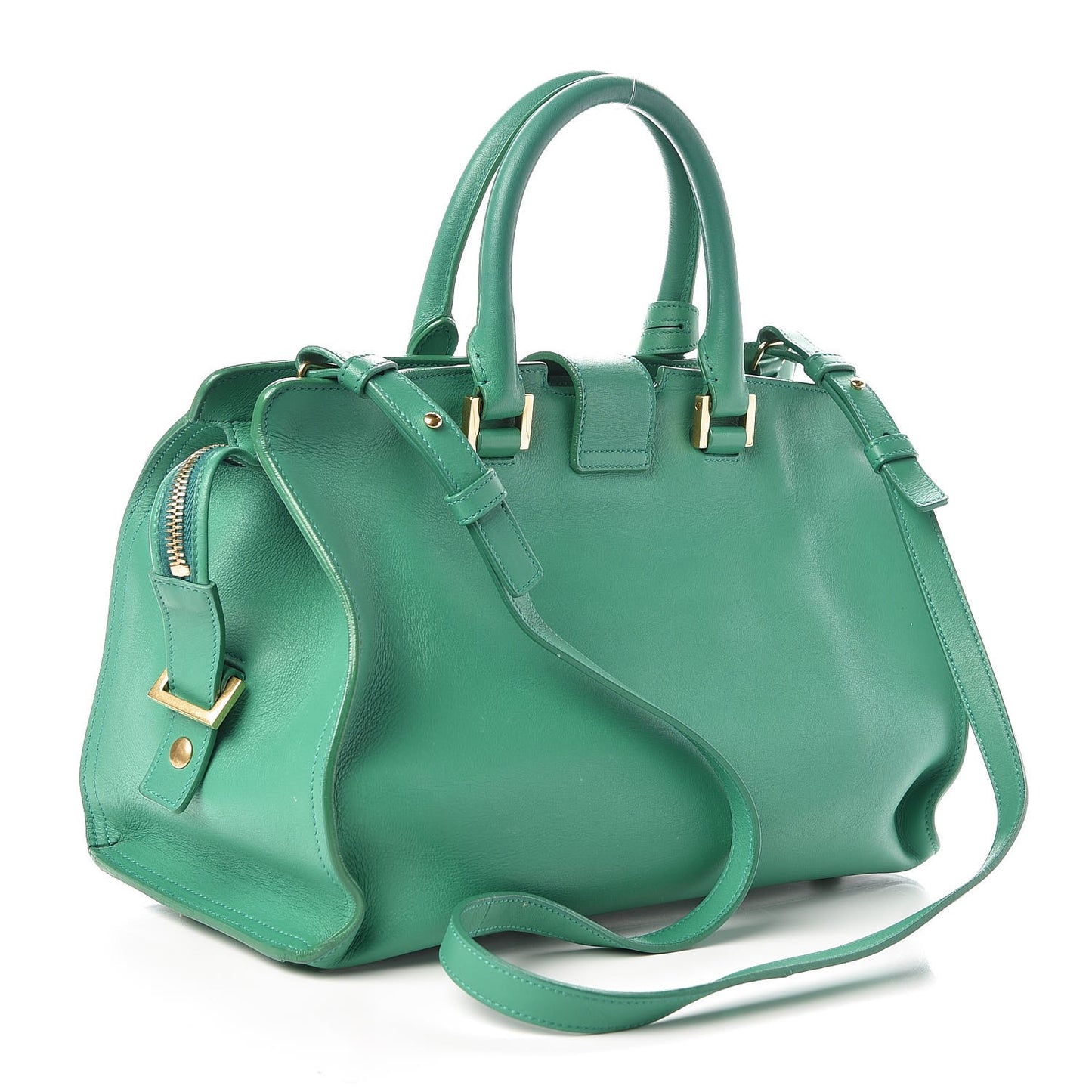 Calfskin Small Classic Y Cabas Green