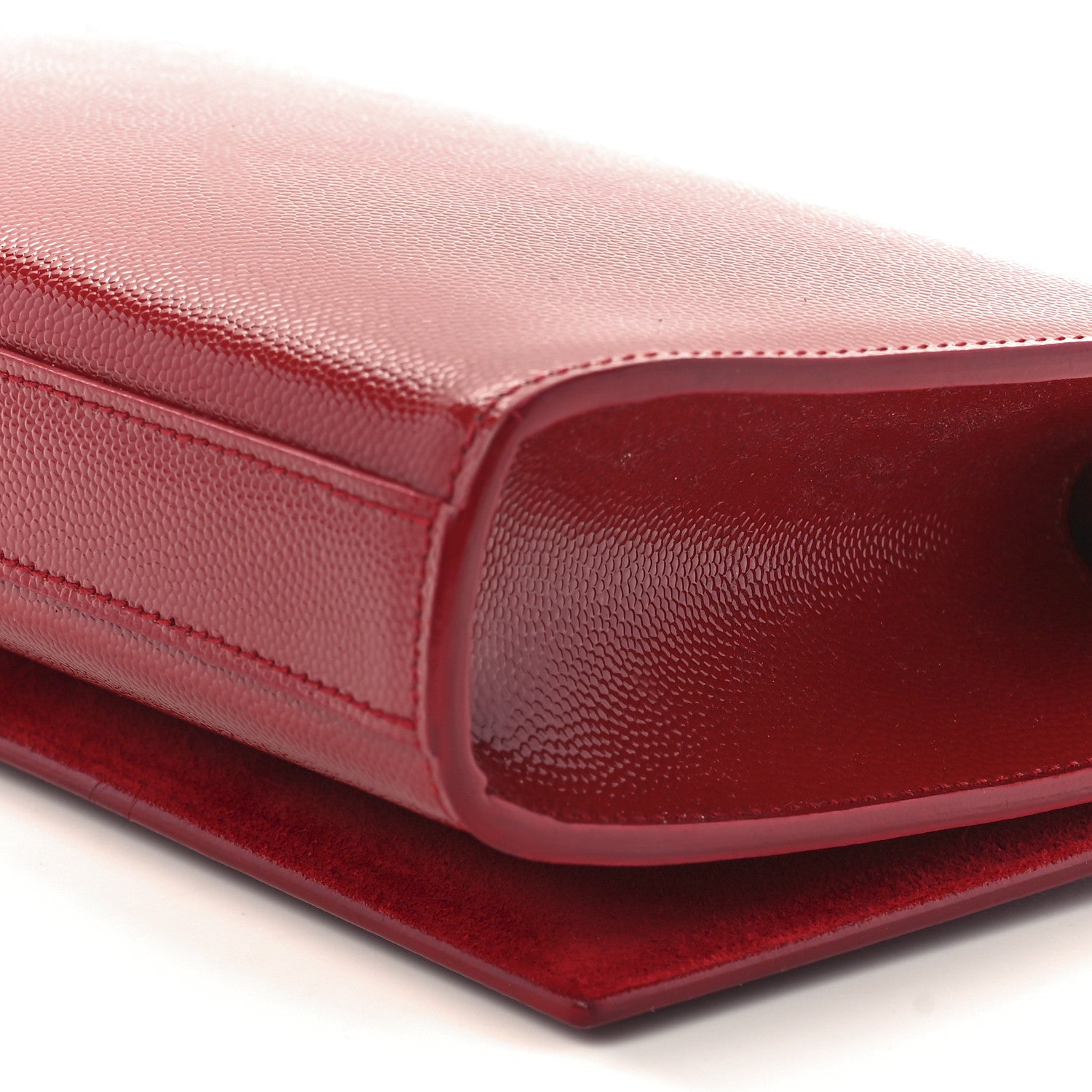 Saint Laurent Grain De Poudre Classic Monogram Cassandre Clutch New Red 12 of 12