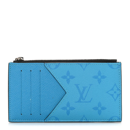 Louis Vuitton Taigarama Coin Card Holder Blue Lagoon 1 of 8