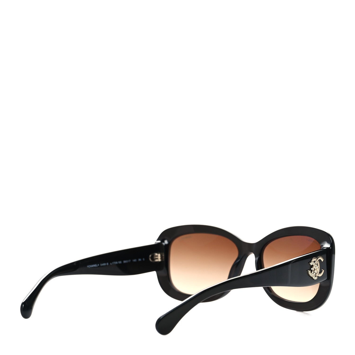 Chanel Acetate Crystal CC Rectangle Sunglasses 5468B Brown 4 of 8