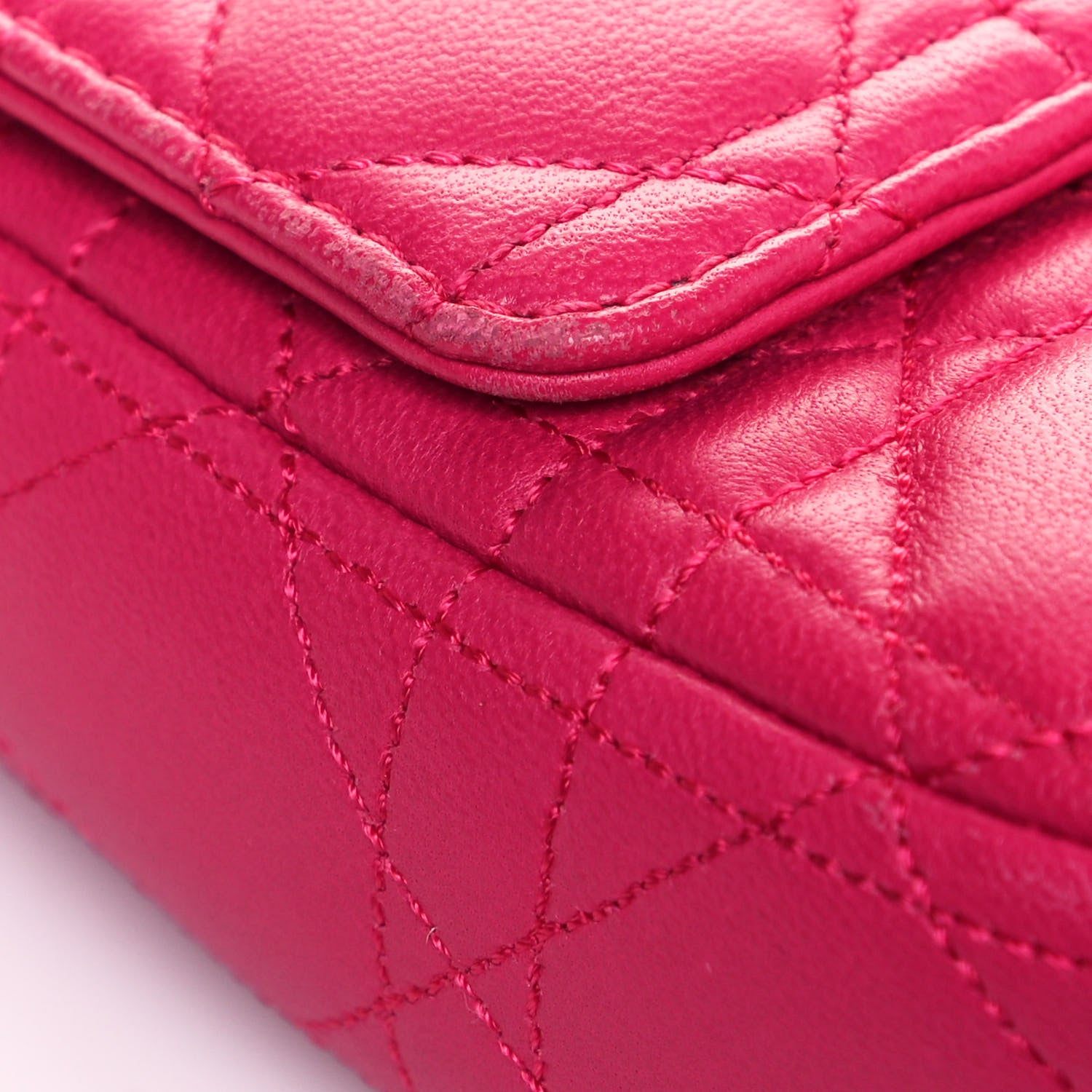 Christian Dior Lambskin Cannage Miss Dior Promenade Pouch Fuchsia 13 of 14