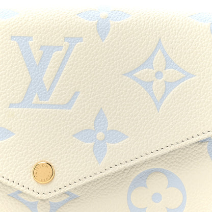 Louis Vuitton Empreinte Monogram Giant By The Pool Felicie Pochette Chain Wallet  Latte Candy Blue 10 of 12