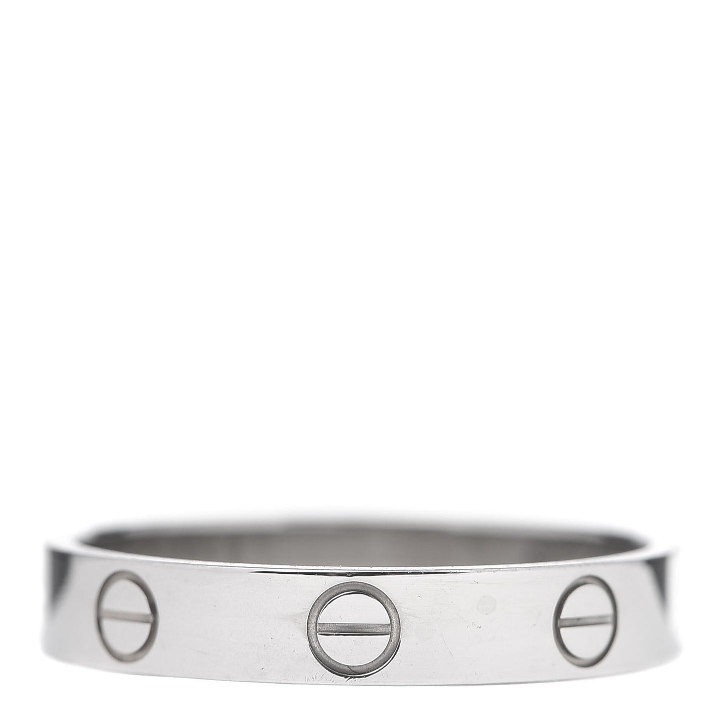18K White Gold LOVE Wedding Band Ring 57 8