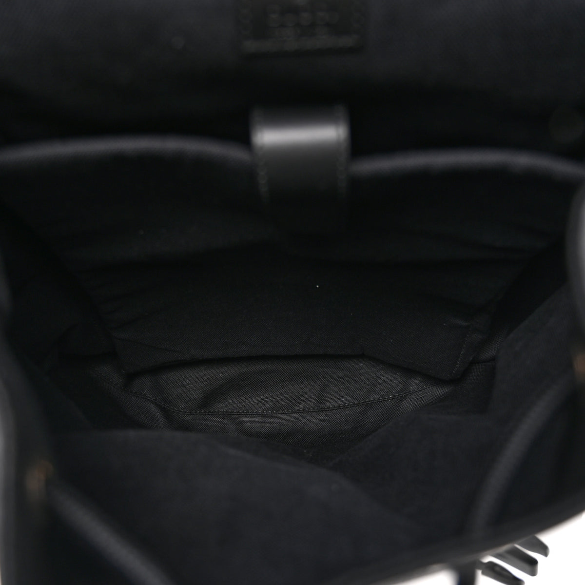 Soft GG Supreme Monogram Calfskin Web Double Buckle Backpack Black