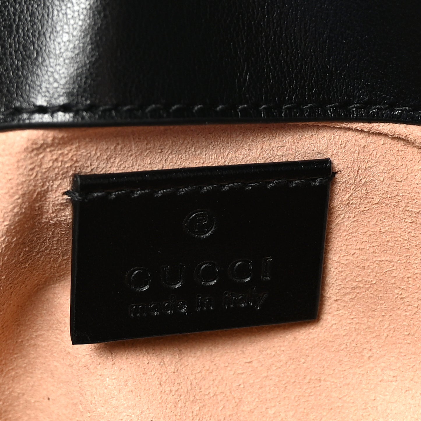 Calfskin Matelasse Super Mini GG Marmont Shoulder Bag Black