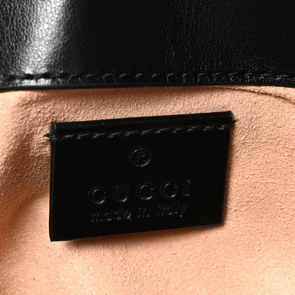 Gucci Calfskin Matelasse Super Mini GG Marmont Shoulder Bag Black 6 of 11