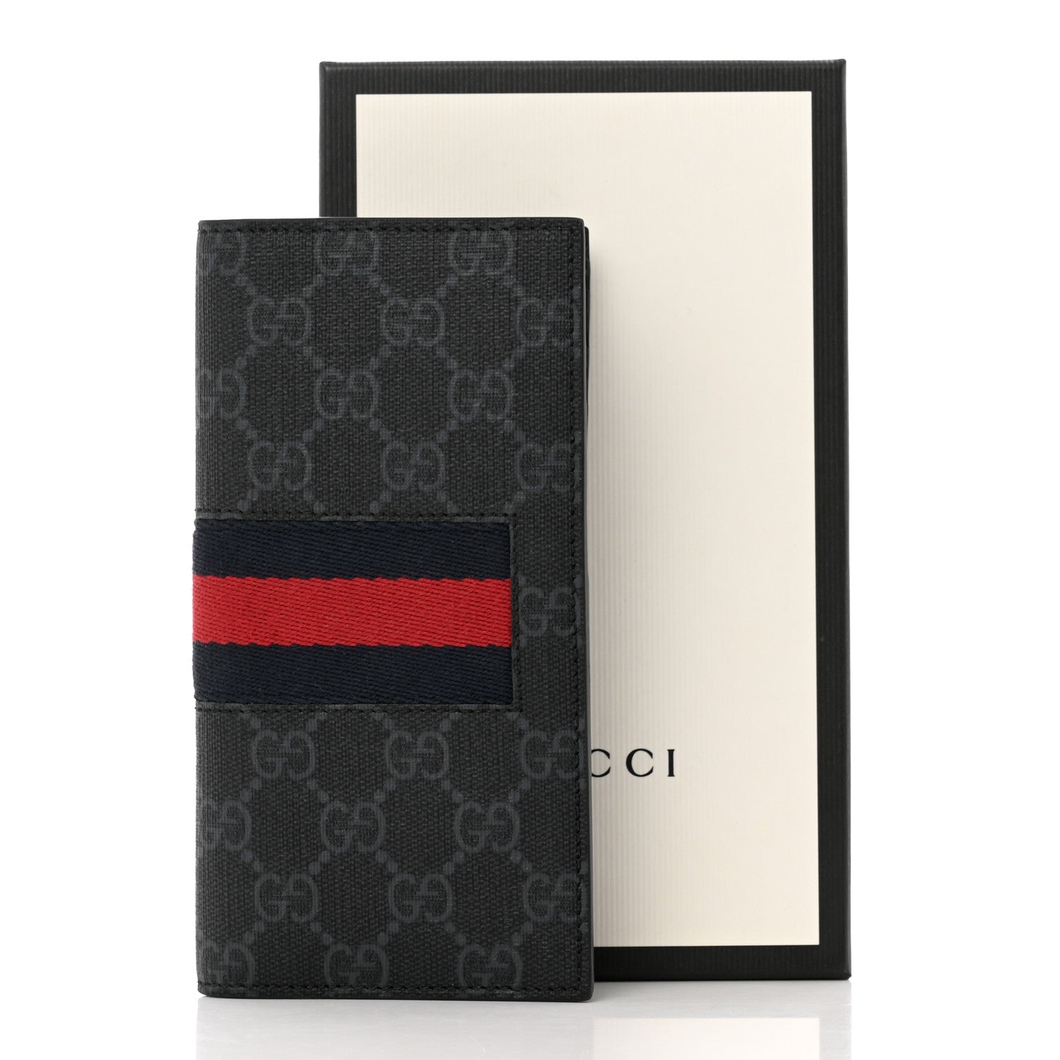Gucci Guccissima Signature Web New Web Long Wallet Black 8 of 8