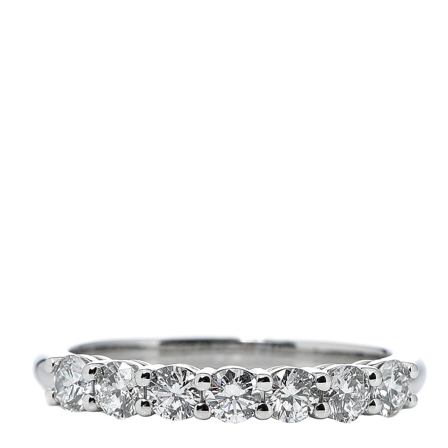 Platinum Diamond .57ct 3mm Half Circle Embrace Band Ring 52 6