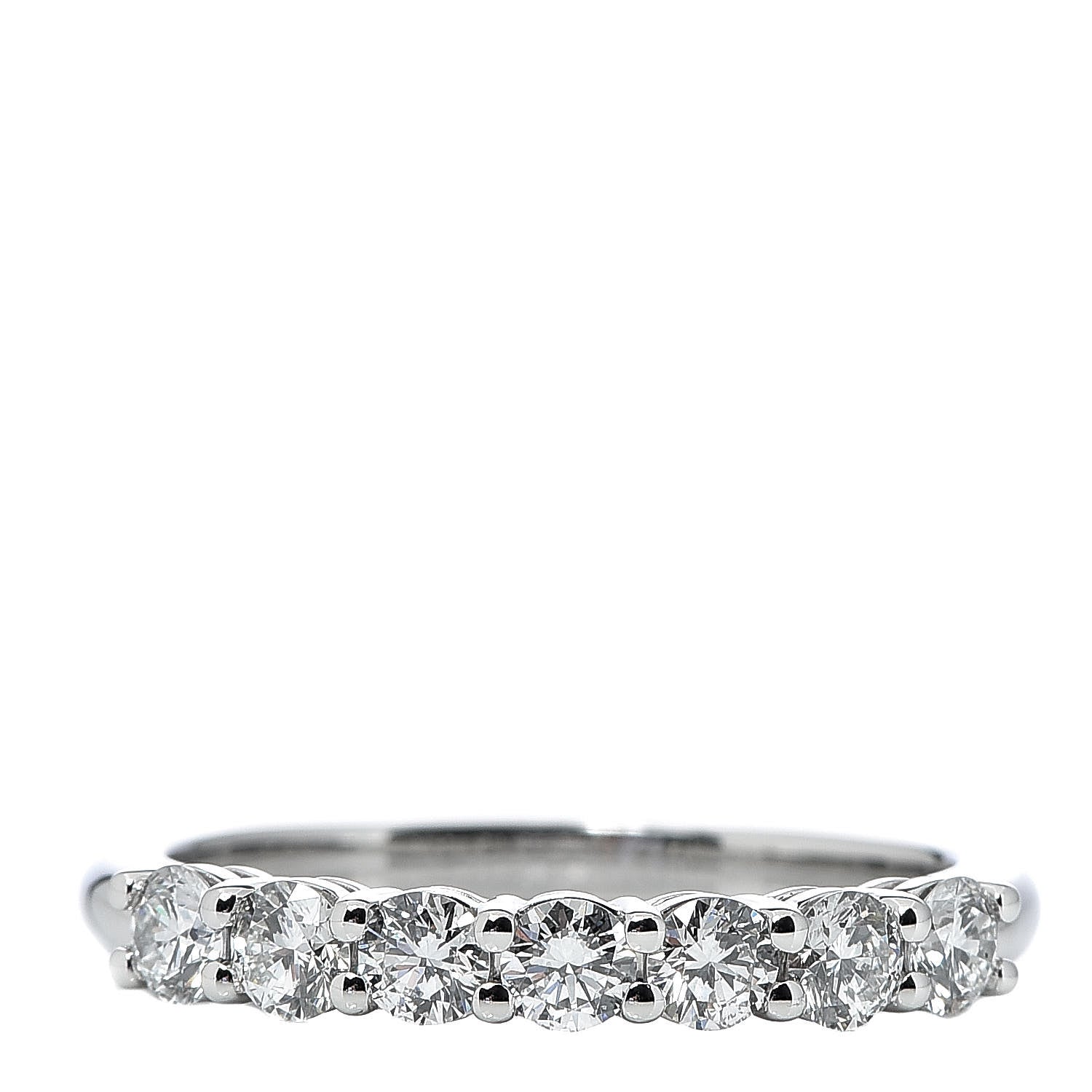 Tiffany Platinum Diamond .57ct 3mm Half Circle Embrace Band Ring 52 6 1 of 7