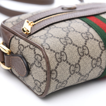 Gucci GG Supreme Monogram Web Mini Ophidia Shoulder Bag Brown 7 of 9