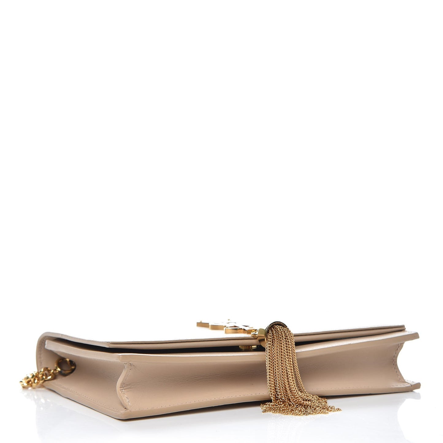 Smooth Calfskin Classic Monogram Kate Tassel Chain Wallet Nude Powder
