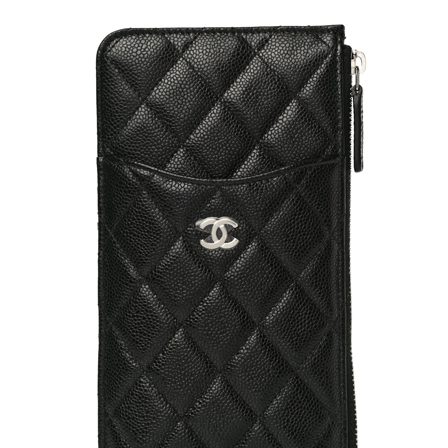 Caviar Quilted Classic iPhone Pouch Black