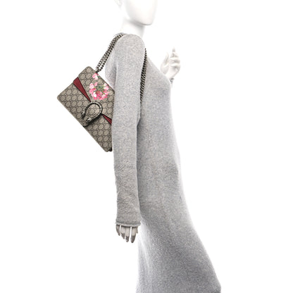 Gucci GG Supreme Monogram Blooms Small Dionysus Shoulder Bag Beige Multicolor Dry Rose 2 of 12