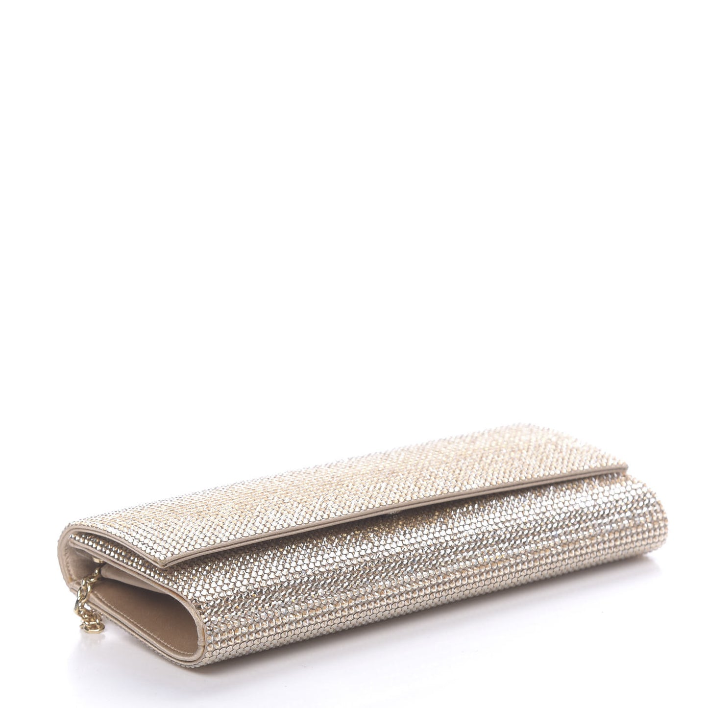 Swarovski Crystal Minaudiere Clutch Gold