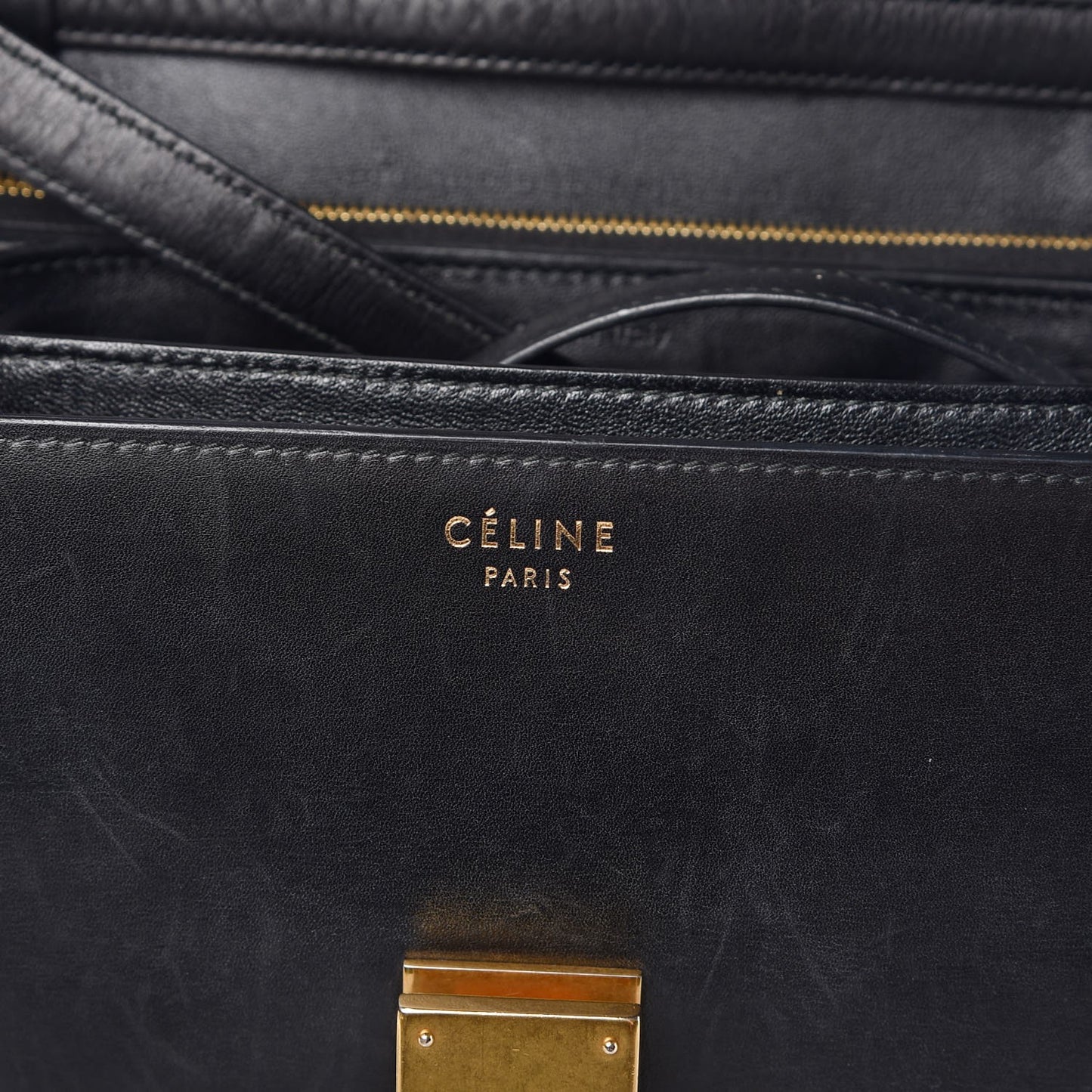 Box Calfskin Medium Classic Box Flap Bag Black
