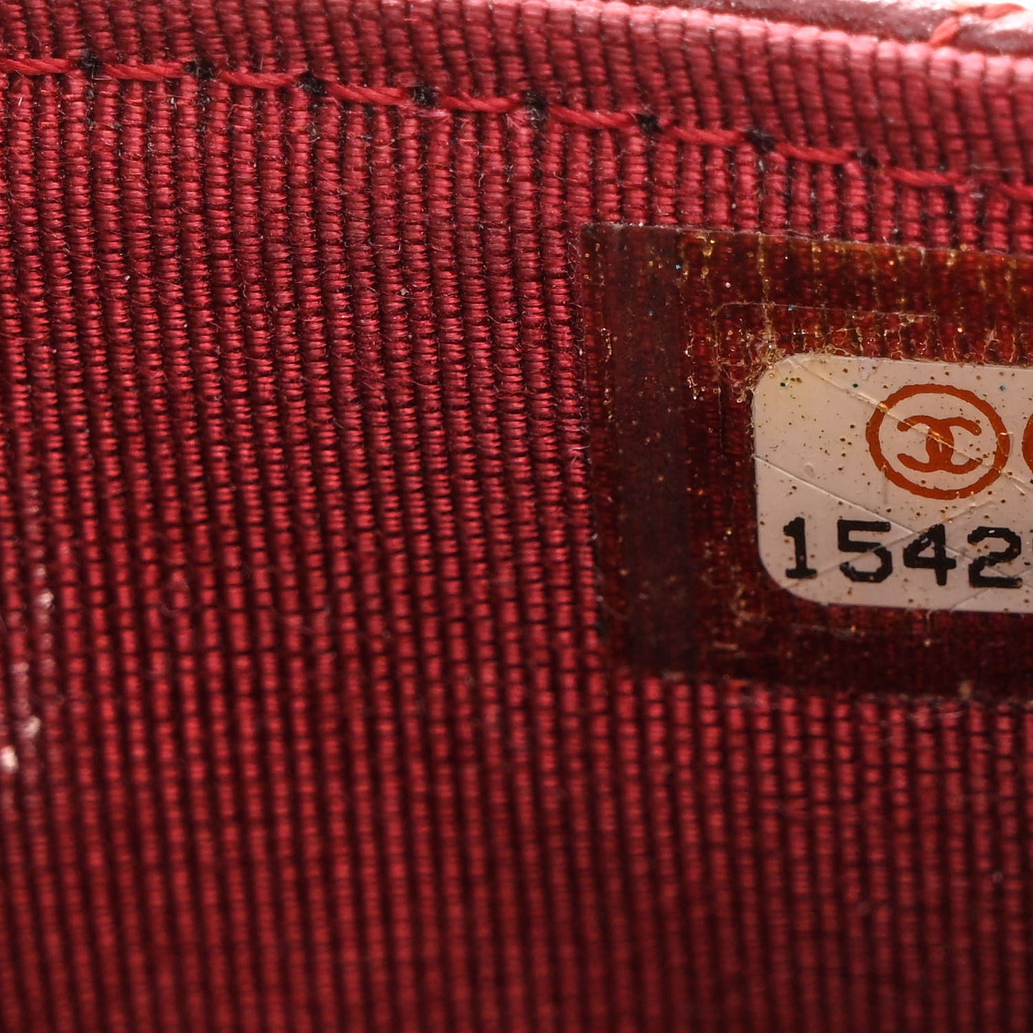 Caviar Quilted Wallet on Chain WOC Burgundy
