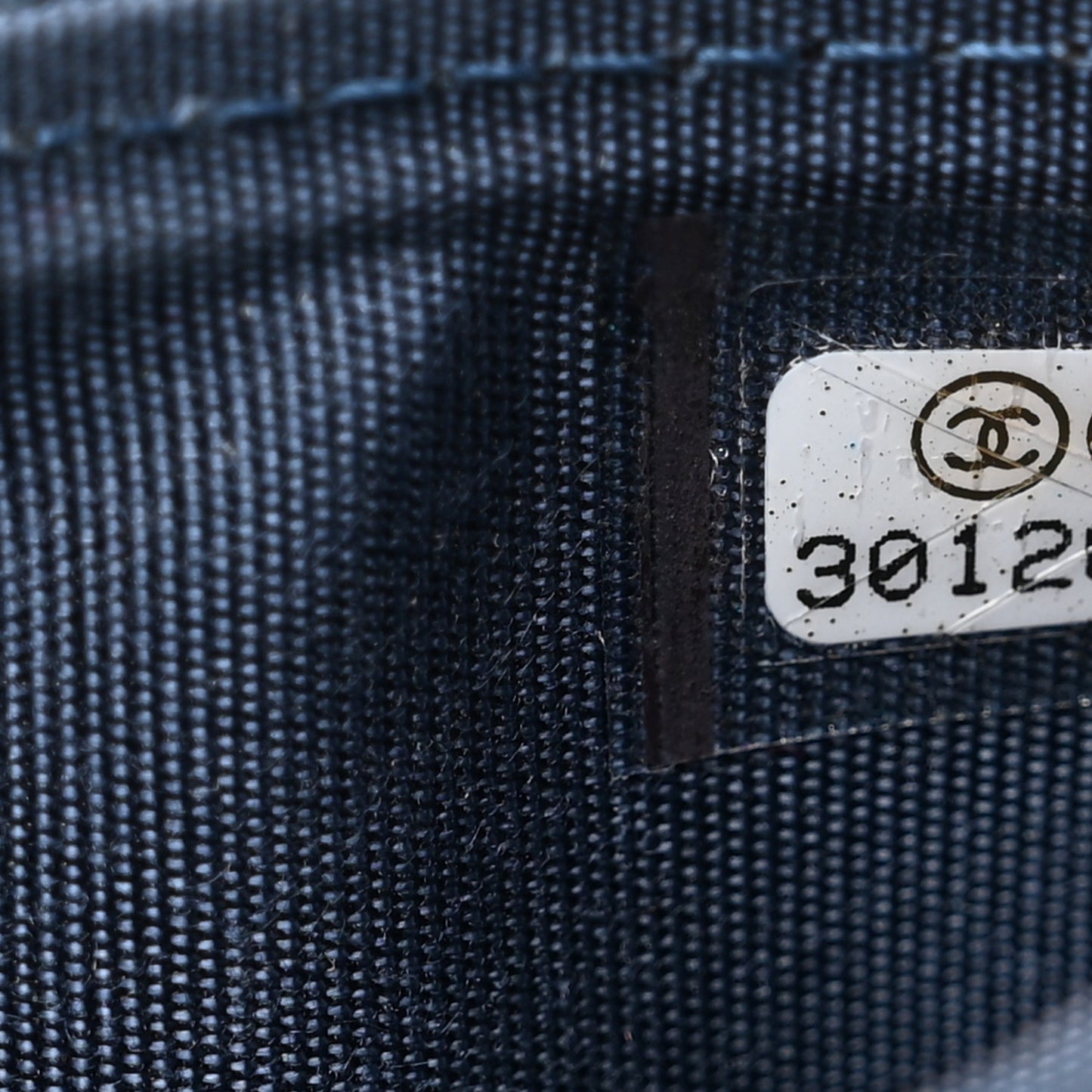 Metallic Lambskin Quilted Boy Card Holder Blue