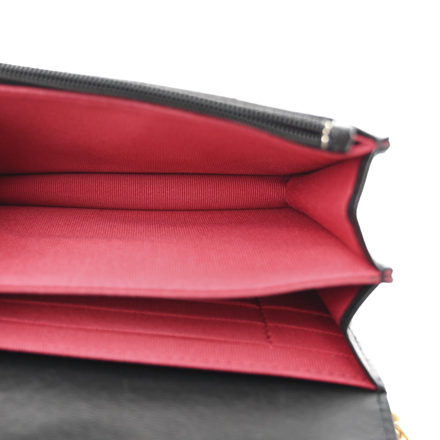 Chanel Lambskin Enamel Quilted Pending CC Clutch With Chain Black 6 of 11