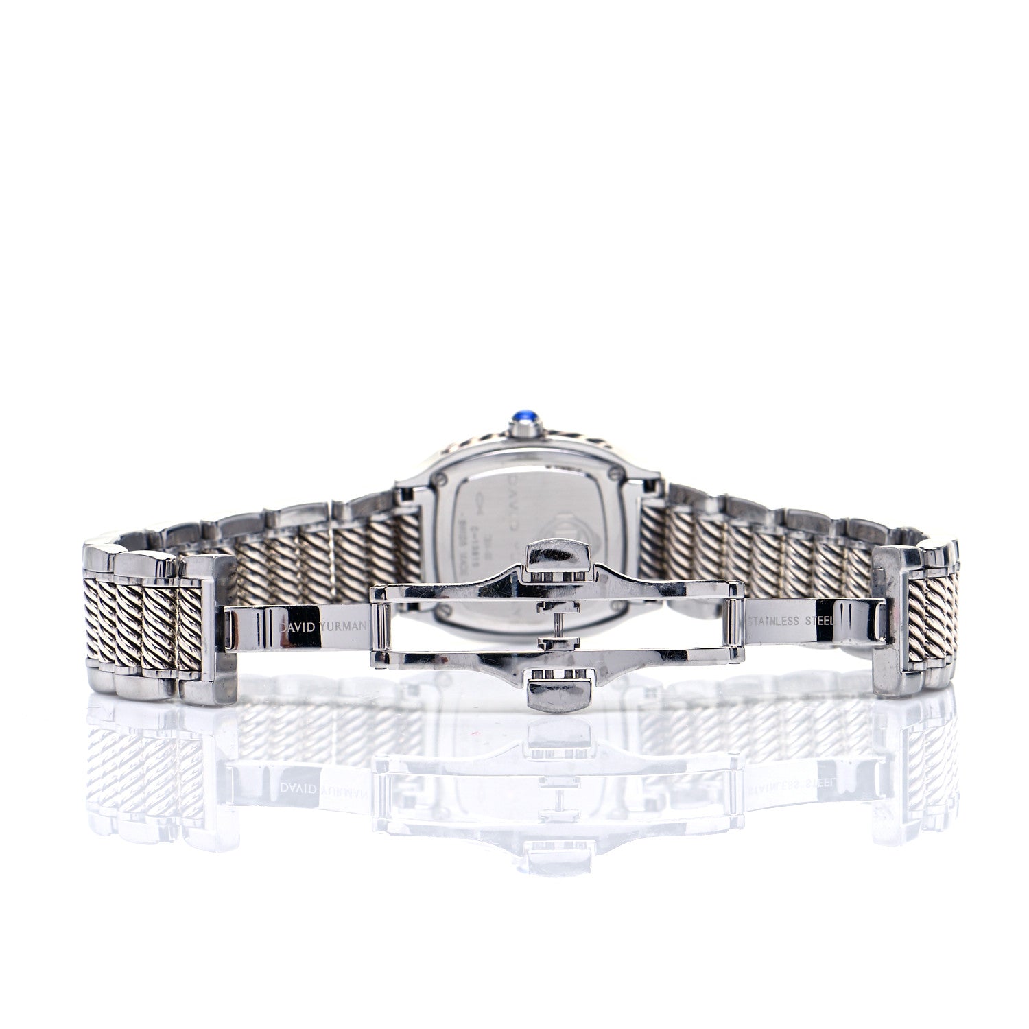 David Yurman Stainless Steel Diamond Bezel Mother of Pearl 25mm Thoroughbred Quartz Watch 5 of 6
