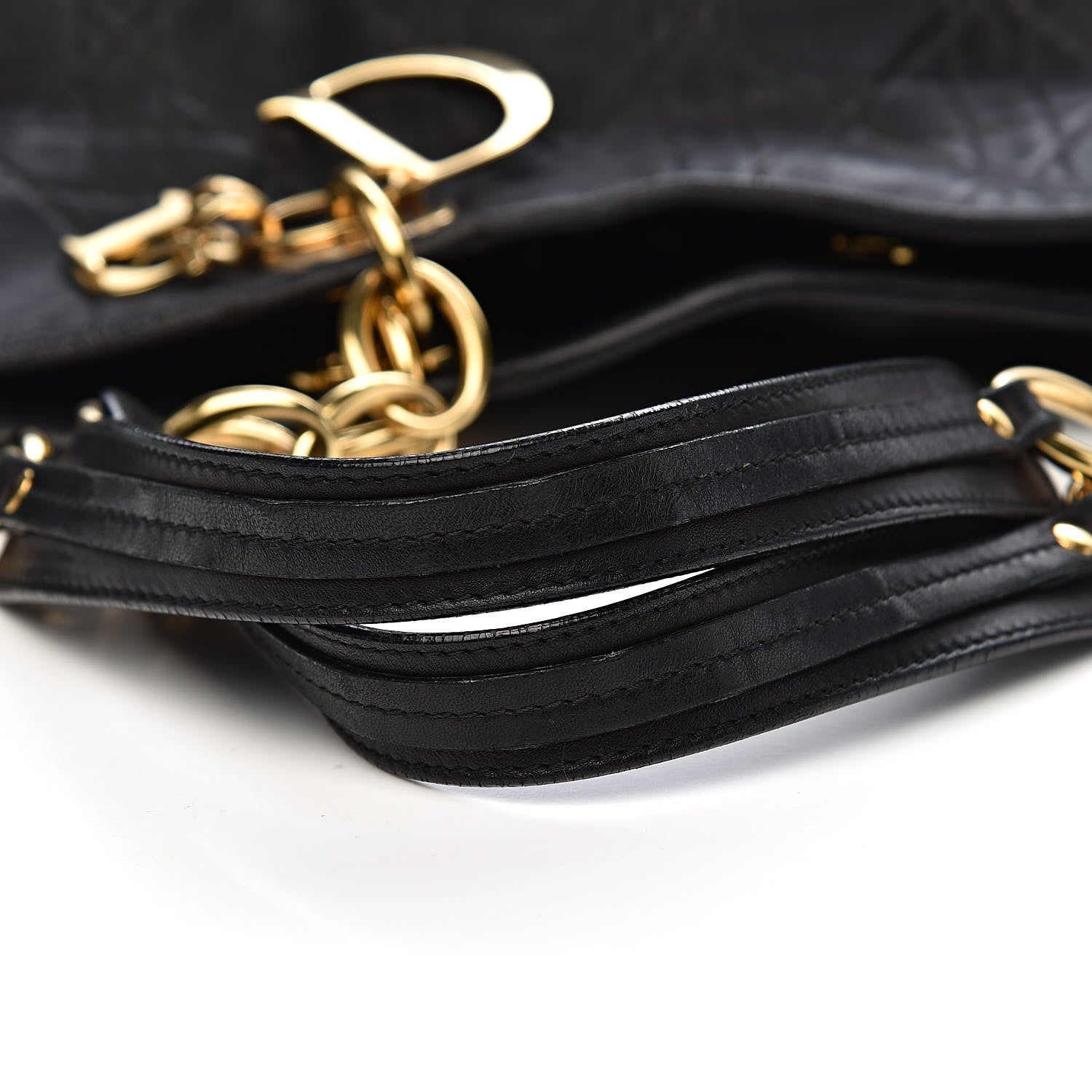 Christian Dior Lambskin Cannage Large Dior Soft Shopping Tote Black 11 of 12