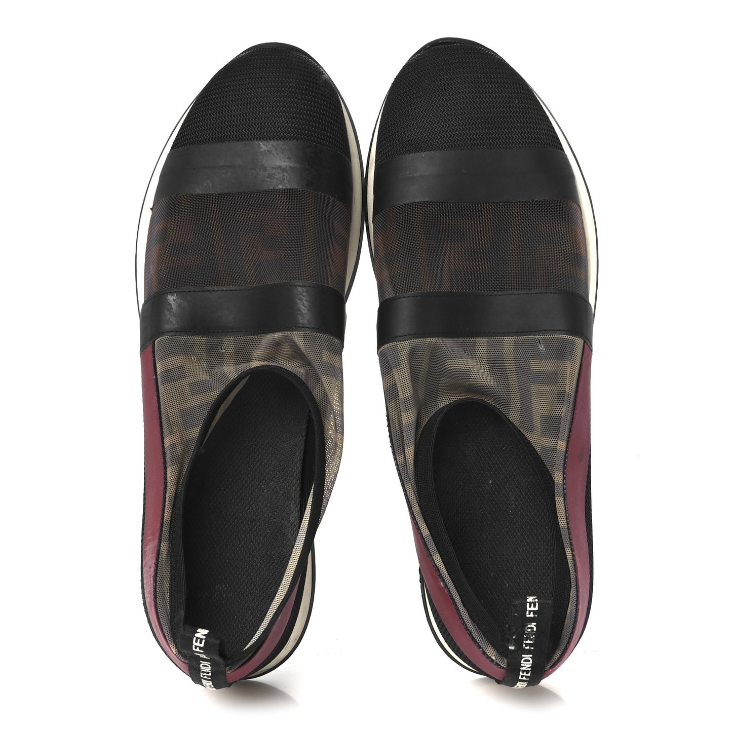 Technical Mesh Tulle FF Slip On Sneaker 37.5 Red Tobacco