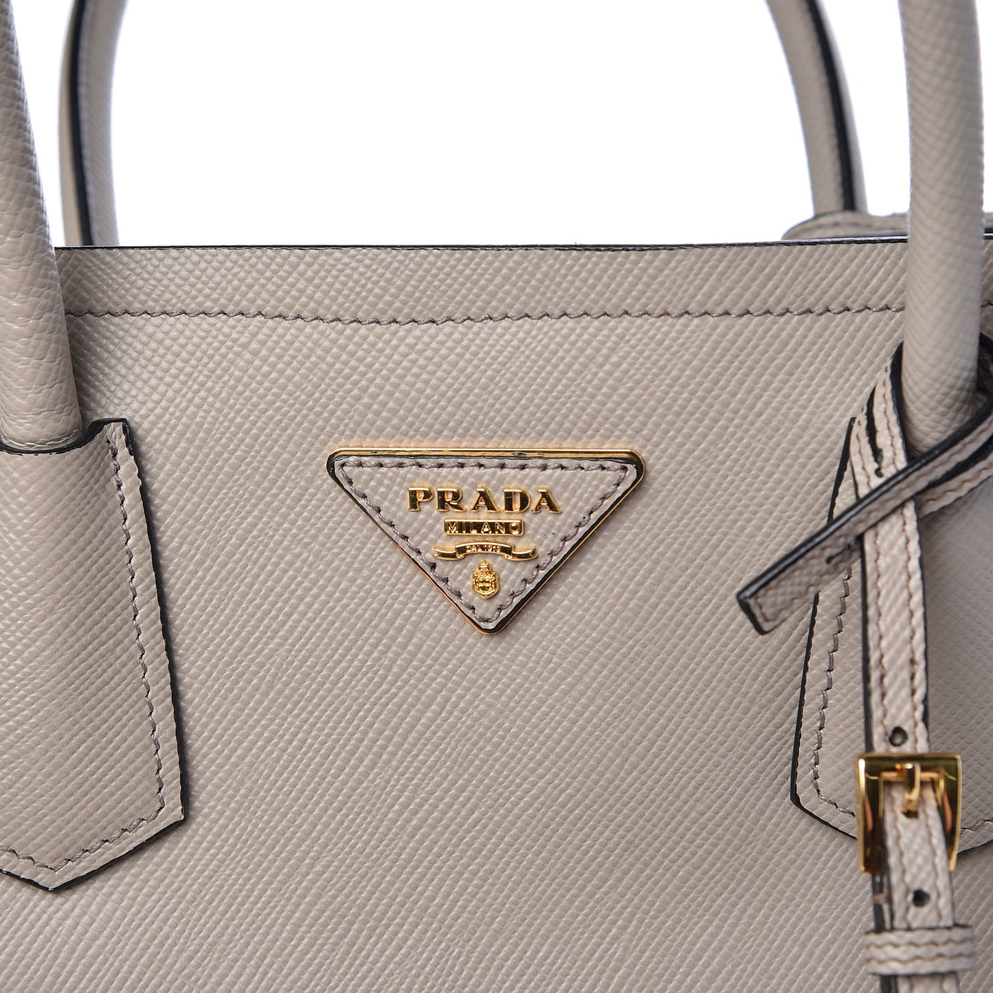 Saffiano Cuir Medium Double Bag Pomice