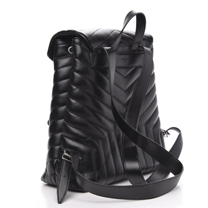Saint Laurent Calfskin Y Quilted Monogram Medium Loulou Backpack Black 2 of 11