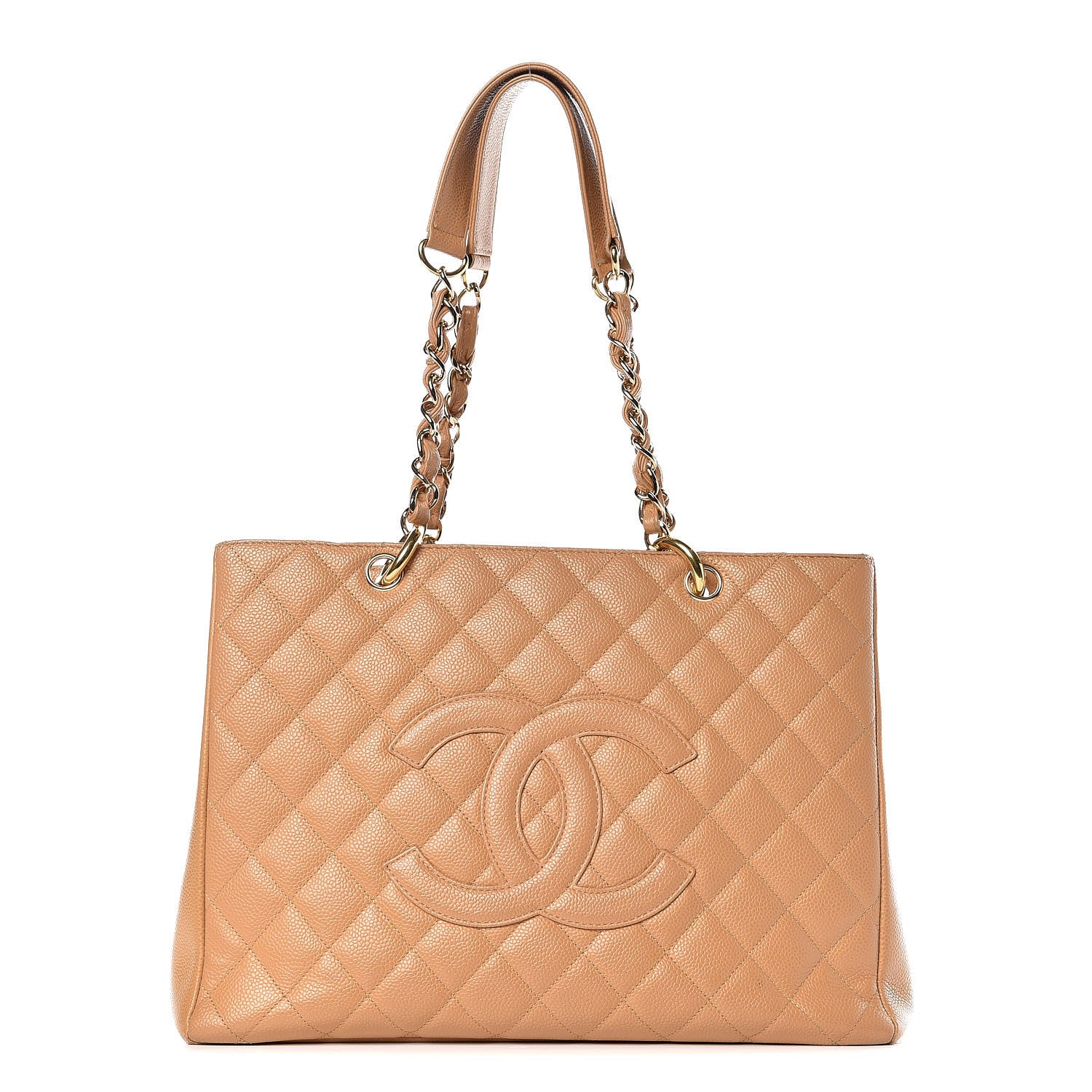 Chanel Caviar Quilted Grand Shopping Tote GST Beige 1 of 20