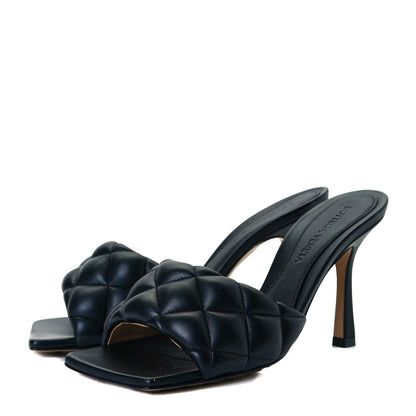 Bottega Veneta Nappa Matelasse Padded Mule Sandals 35 Black 3 of 8