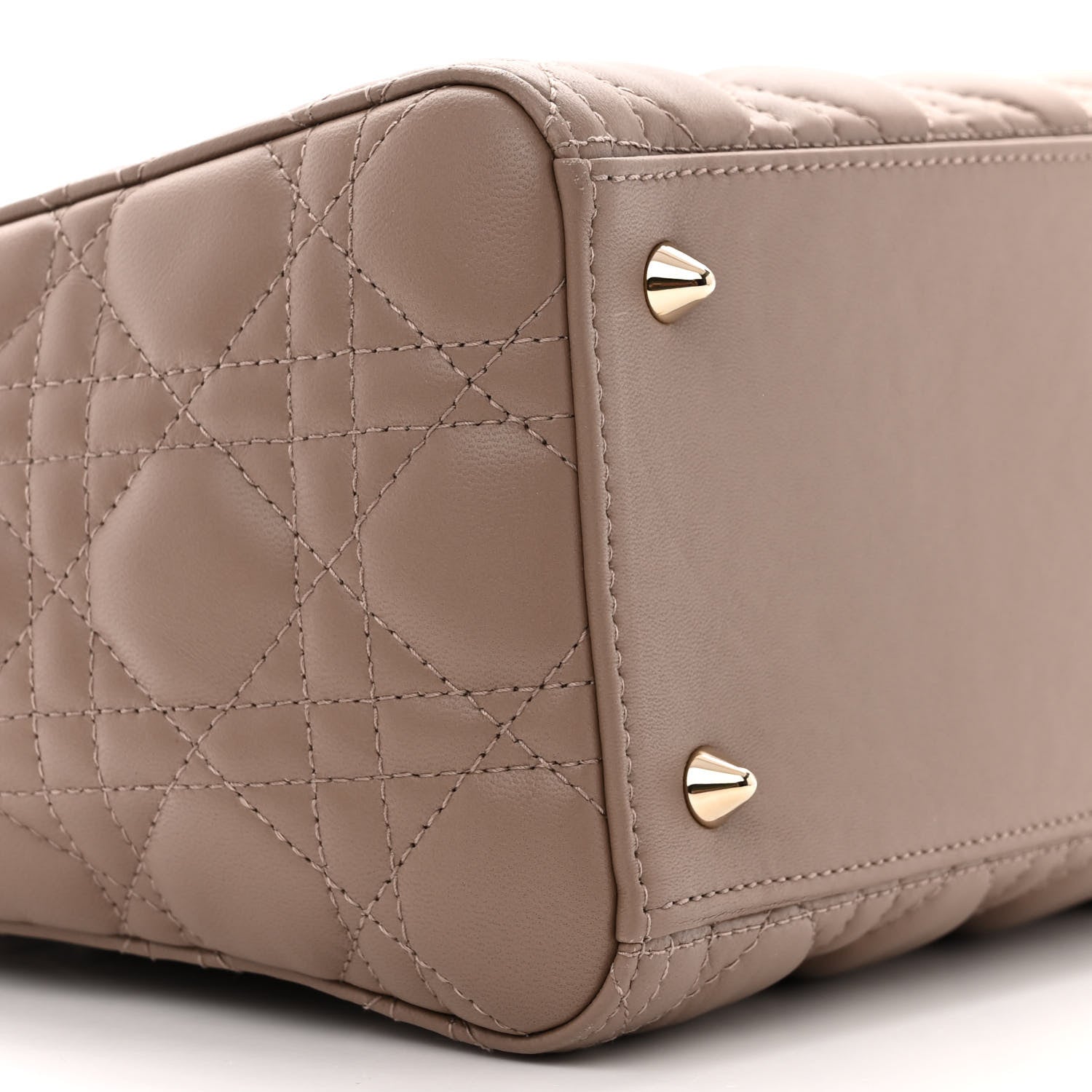 Christian Dior Lambskin Cannage Medium Lady Dior Warm Taupe 9 of 10