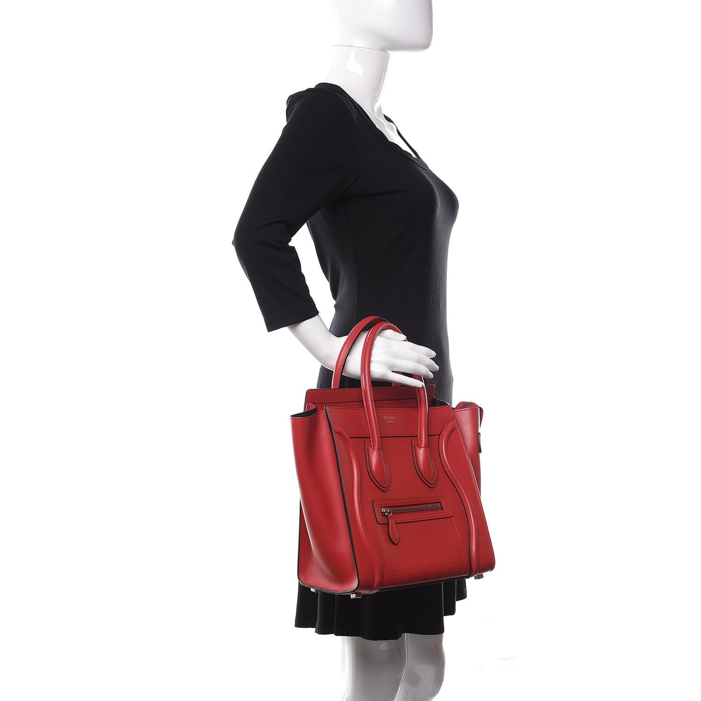 Smooth Calfskin Micro Luggage Red