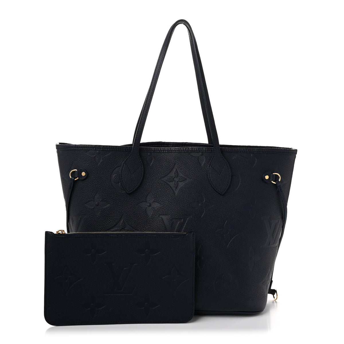 Louis Vuitton Empreinte Monogram Giant Neverfull MM Navy 3 of 10