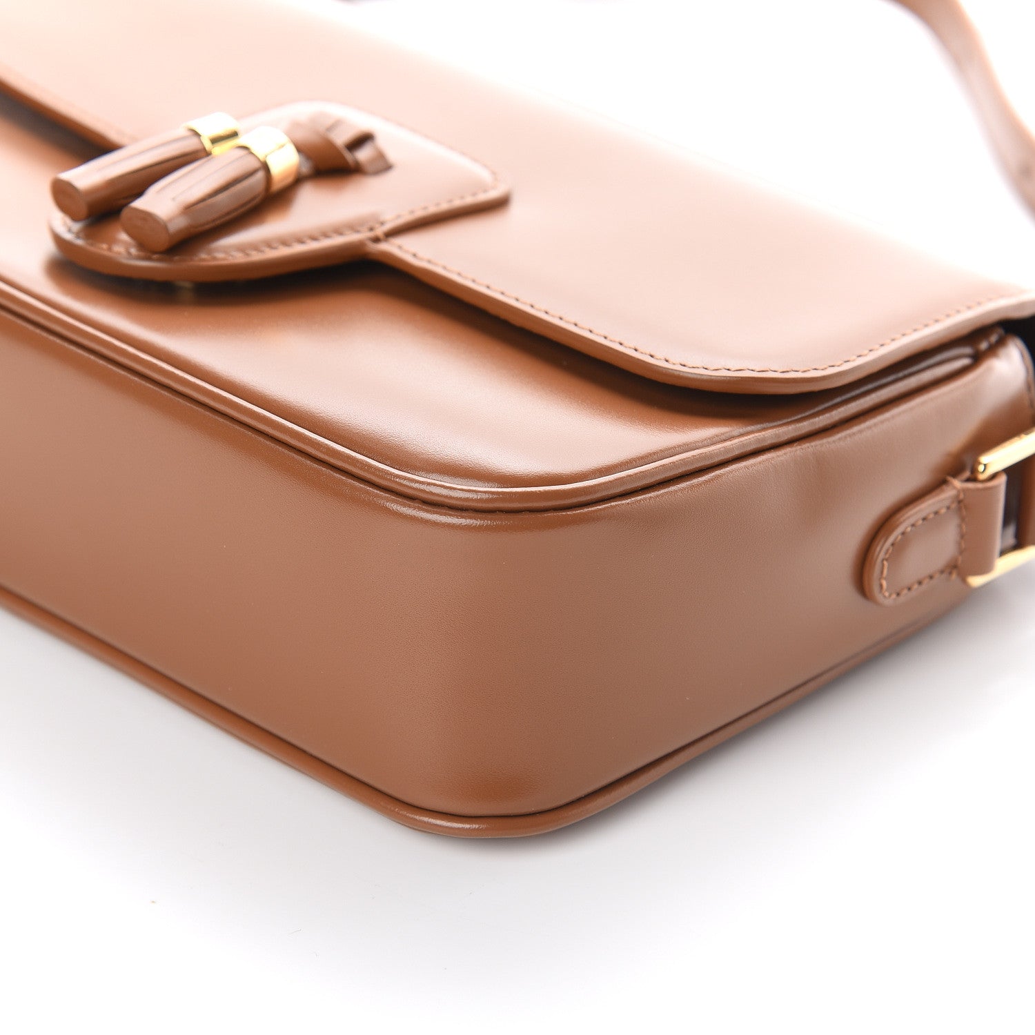Celine Shiny Calfskin Medium Tassel Bag Caramel 7 of 7