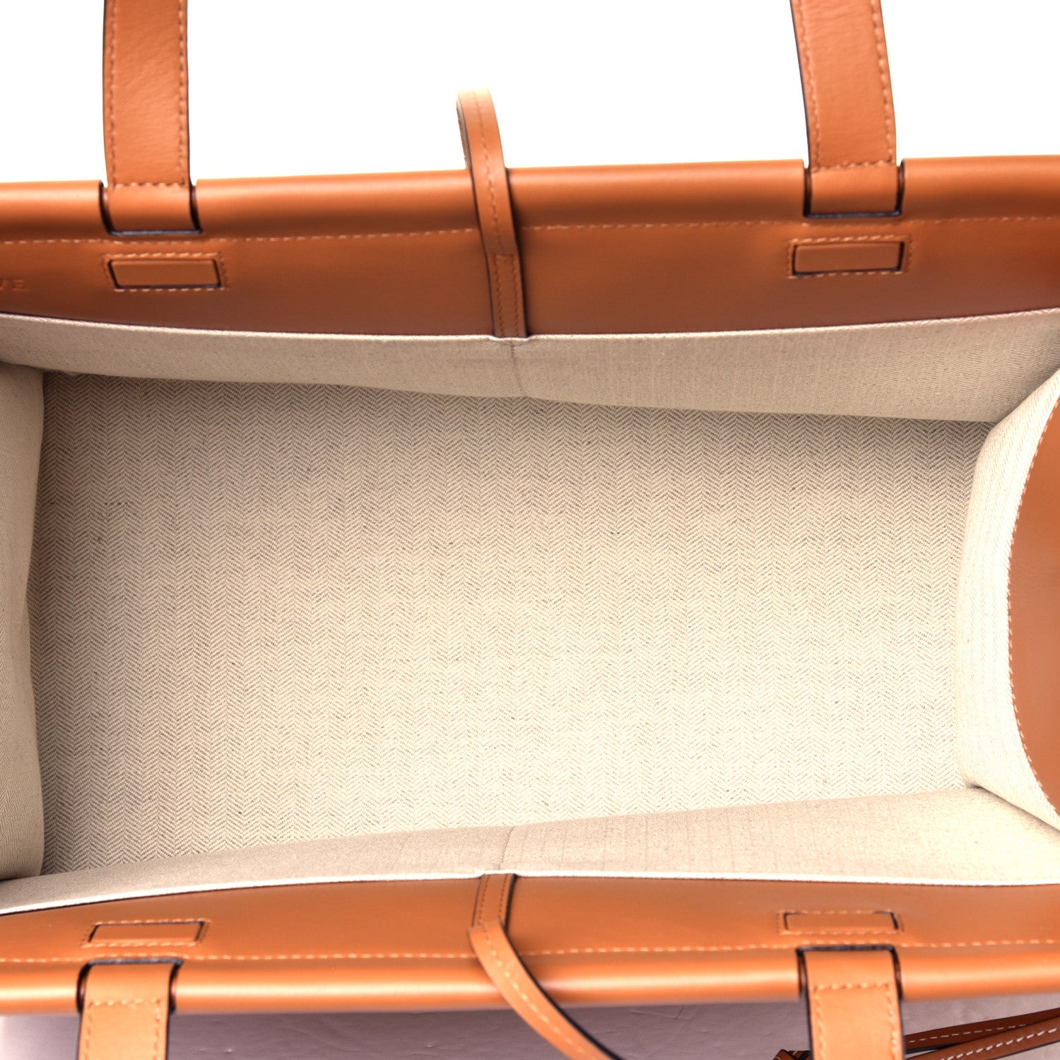 Loewe Grained Calfskin Cushion Tote Tan 4 of 5