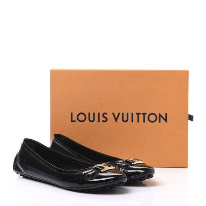 Louis Vuitton Patent Calfskin Oxford Ballerina Flats 38.5 Black 9 of 9