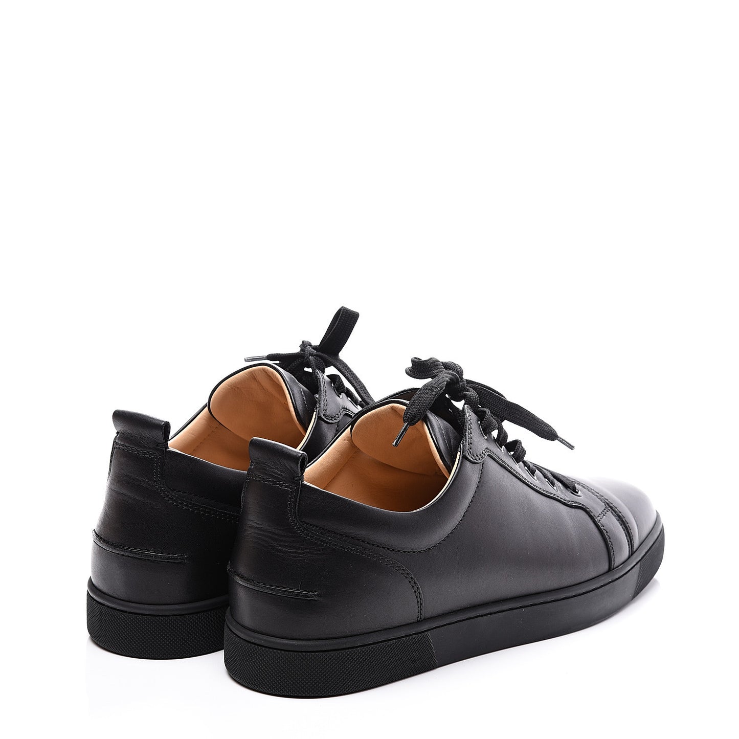 Calfskin Mens Louis Junior Flat Sneakers 44.5 Black