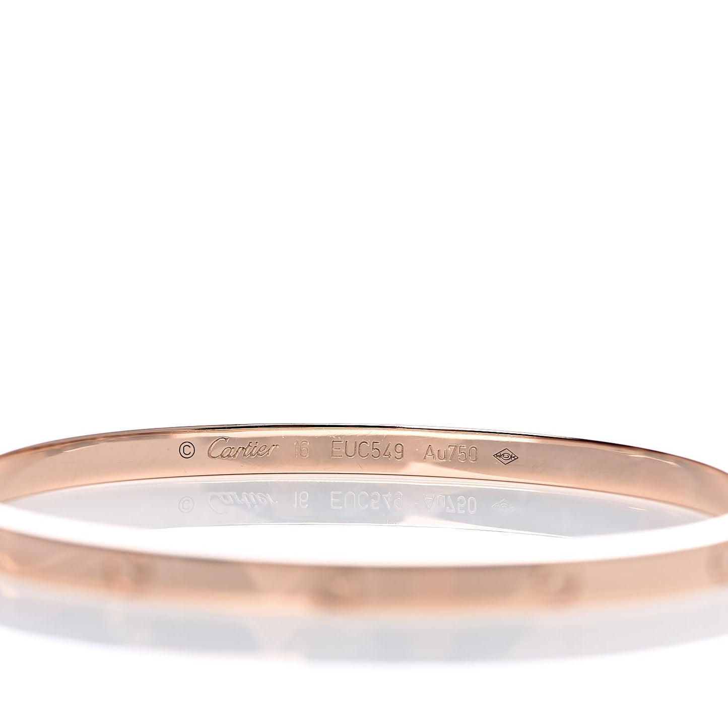 18K Pink Gold Small LOVE Bracelet 16
