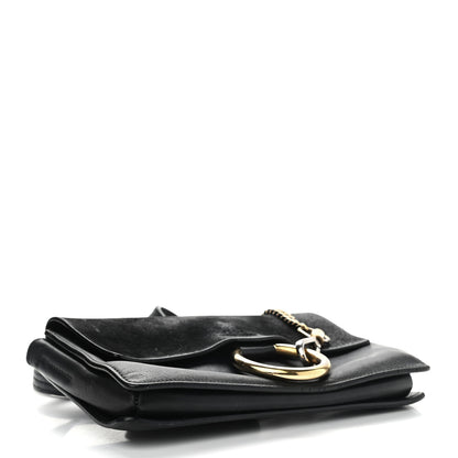 Chloe Suede Calfskin Small Faye Shoulder Bag Black 4 of 25
