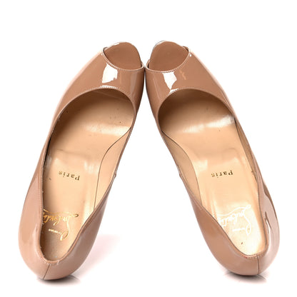 Christian Louboutin Patent New Very Prive 120 Pumps 40 Nude 2 of 9