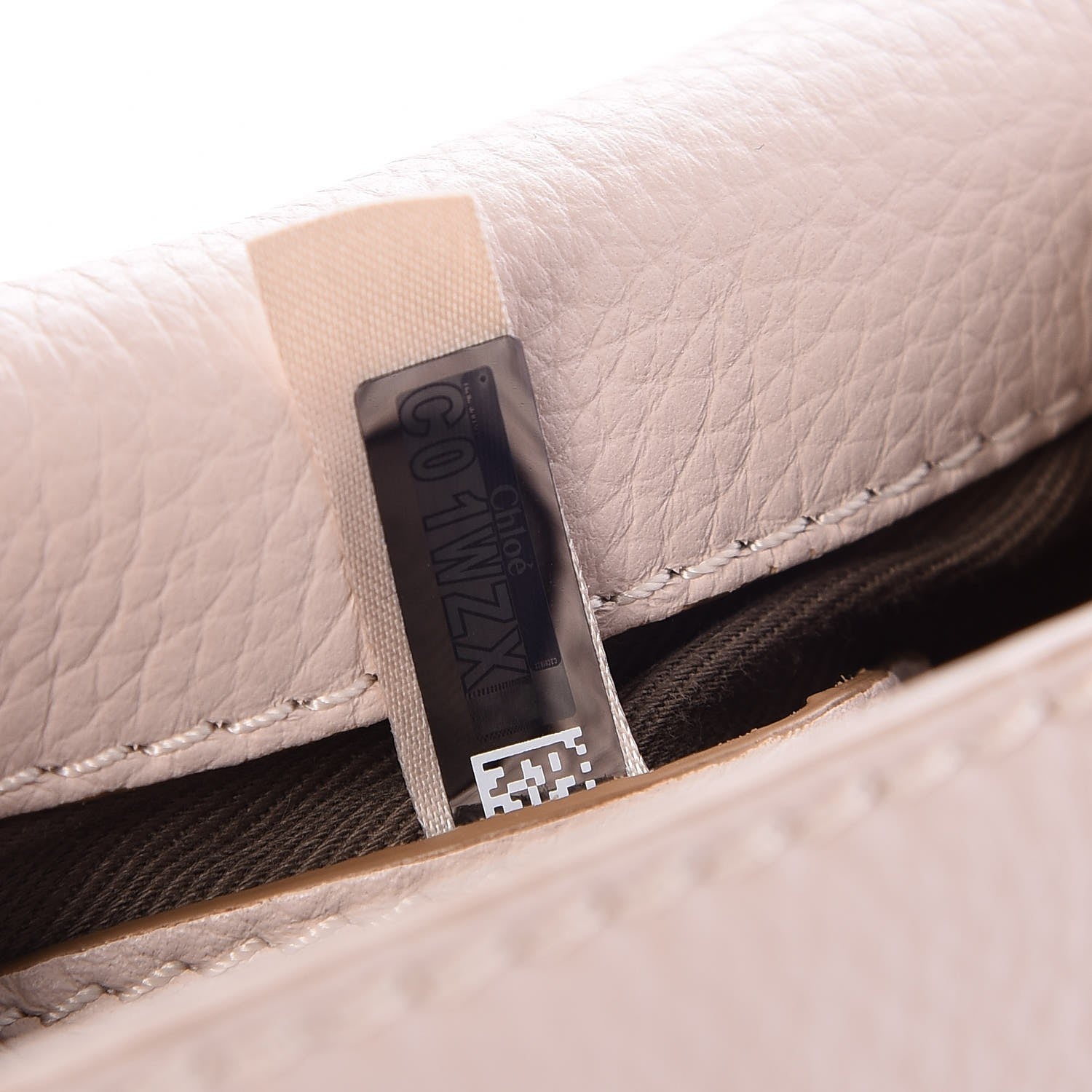 Chloe Calfskin Mini Marcie Round Crossbody Bag Abstract White 8 of 9
