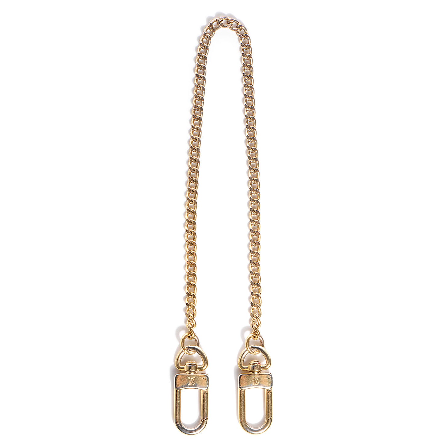 Metal Pochette Extender Key Ring Chain Gold