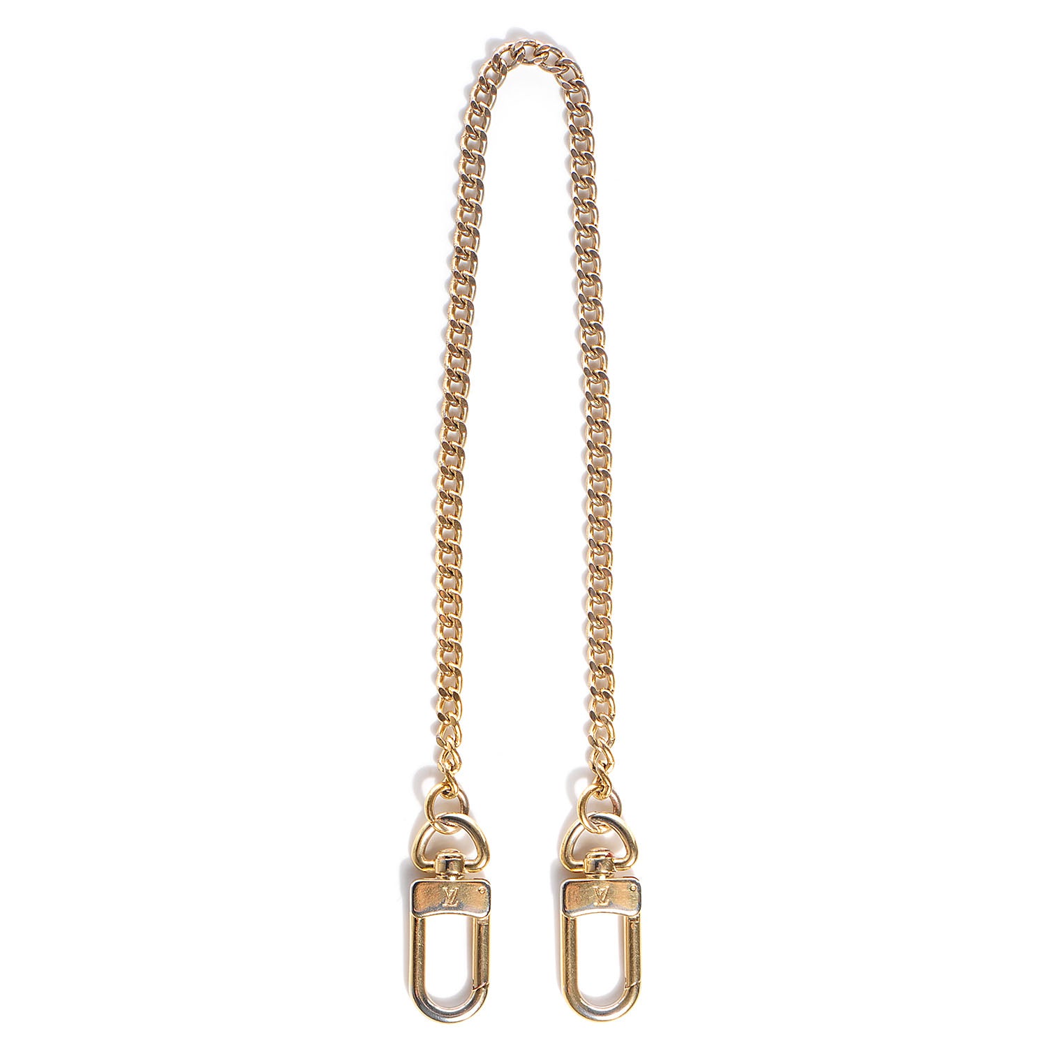Louis Vuitton Metal Pochette Extender Key Ring Chain Gold 1 of 4