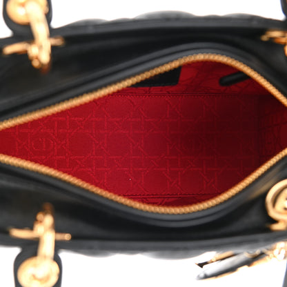 Christian Dior Lambskin Cannage Medium Lady Dior Black 5 of 9