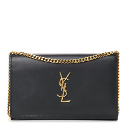 Saint Laurent Smooth Calfskin Medium Classic Monogram Kate Satchel Black 1 of 17