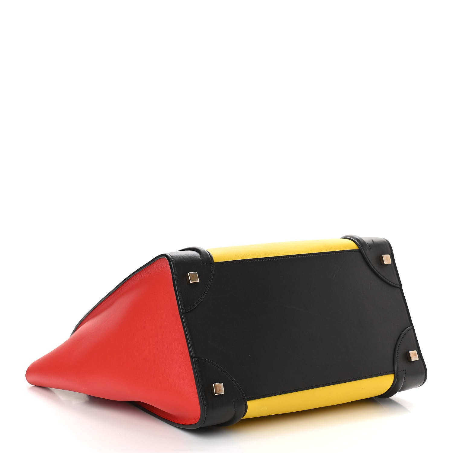Celine Smooth Calfskin Mini Tri-Color Luggage Sunflower 4 of 9