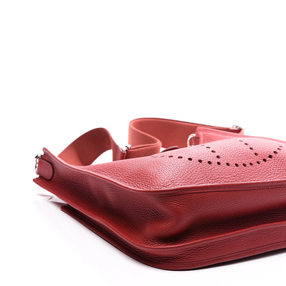 Hermes Taurillon Clemence Evelyne III GM Rouge Garance 6 of 13