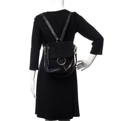 Chloe Suede Calfskin Small Faye Backpack Black 2 of 12