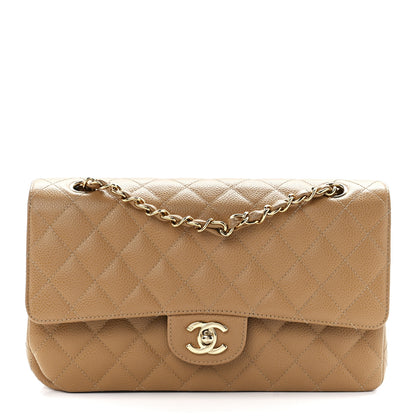 Chanel Caviar Quilted Medium Double Flap Beige 1 of 13