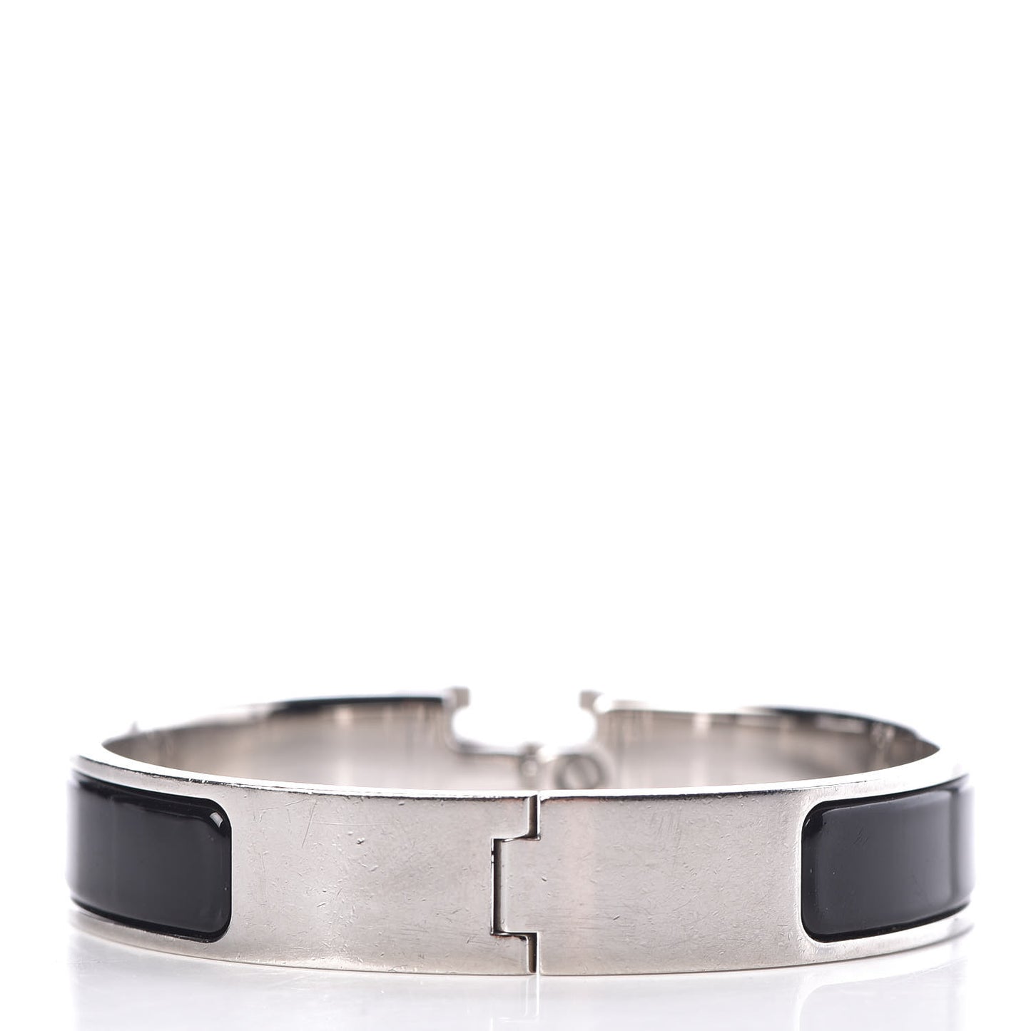 Enamel Narrow Clic Clac H Bracelet PM Black